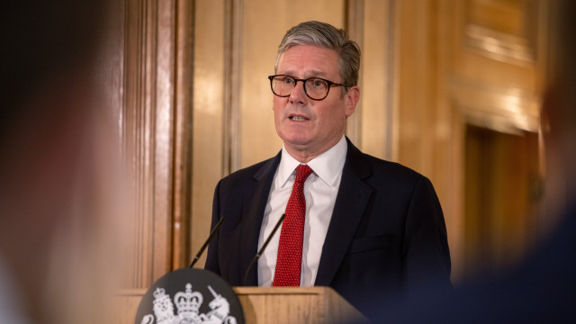 British Prime Minister Keir Starmer speaks during a news conference at Downing Street in London, Britain, 01 August 2024